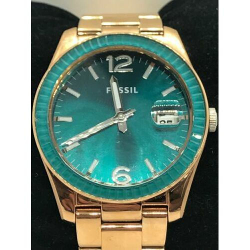 Fossil ES3765 Women's Watch Stainless Steel Boyfriend Dragonfly Green Dial D145